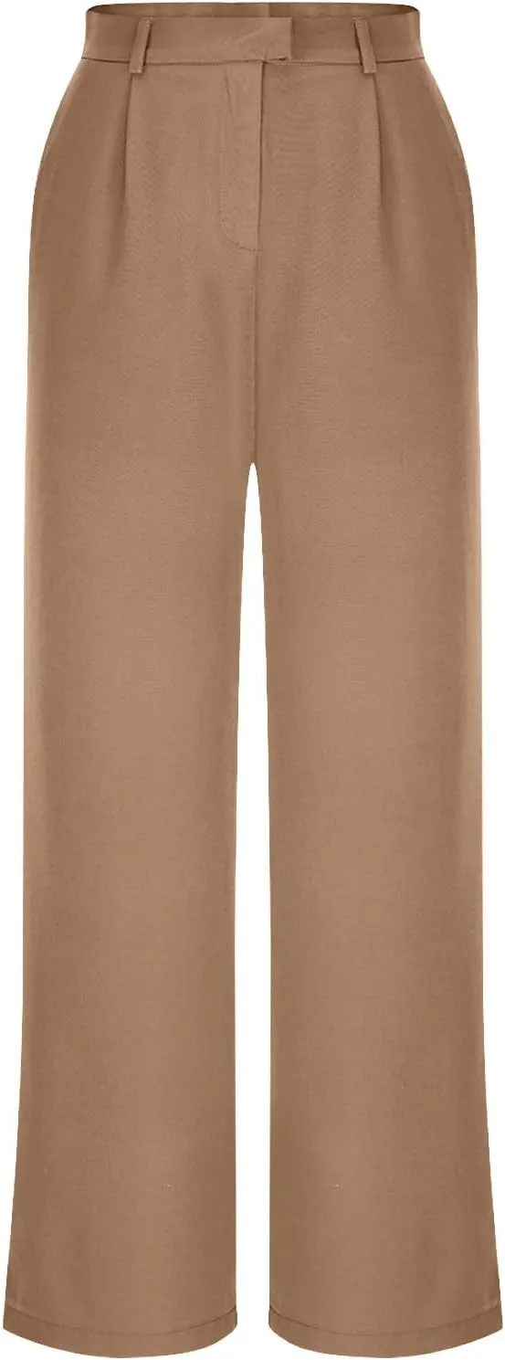 2025 Wide Leg Pants for Women High Waist Loose Casual Trousers Business Work Casual Pants with Pockets