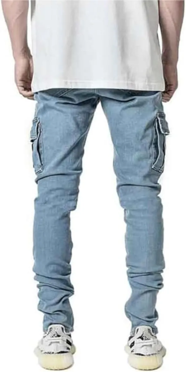 ABSECAI Men's Ripped Jeans Slim Fit Skinny Stretch Jeans Pant