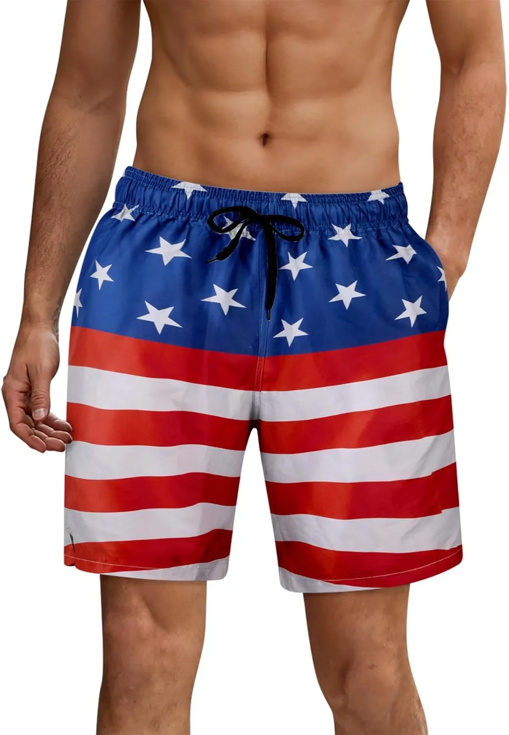 ALISISTER Mens Swim Trunks with Compression Liner Bathing Suit Summer Swimming Shorts