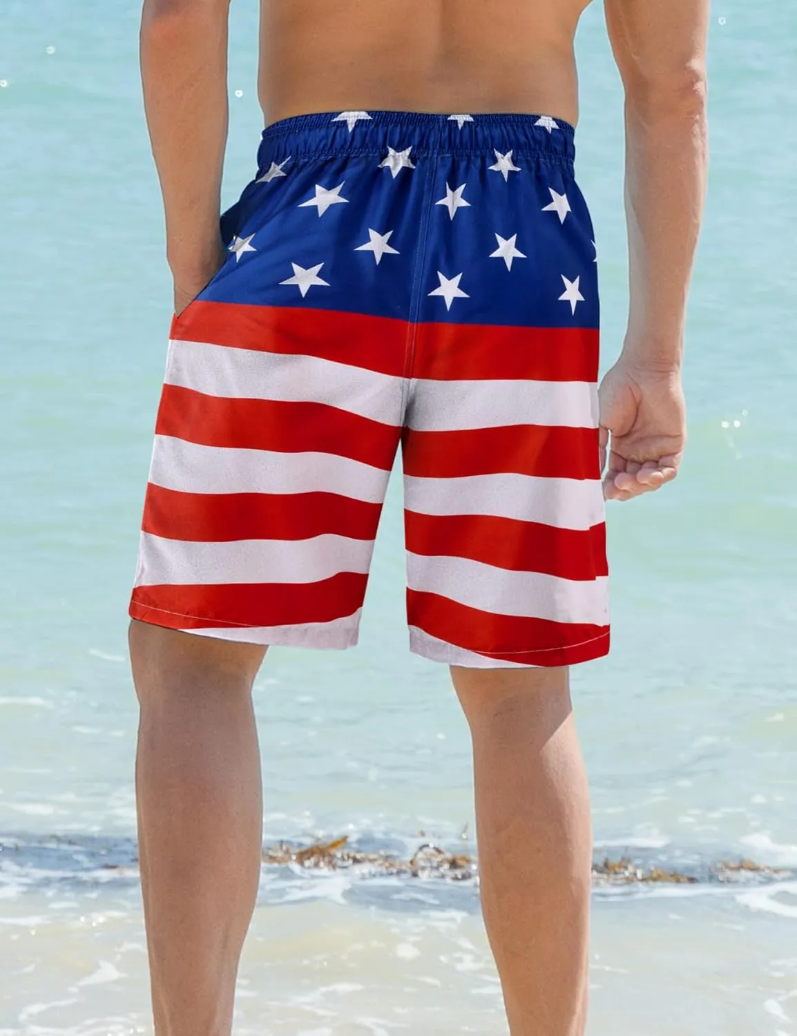 ALISISTER Mens Swim Trunks with Compression Liner Bathing Suit Summer Swimming Shorts