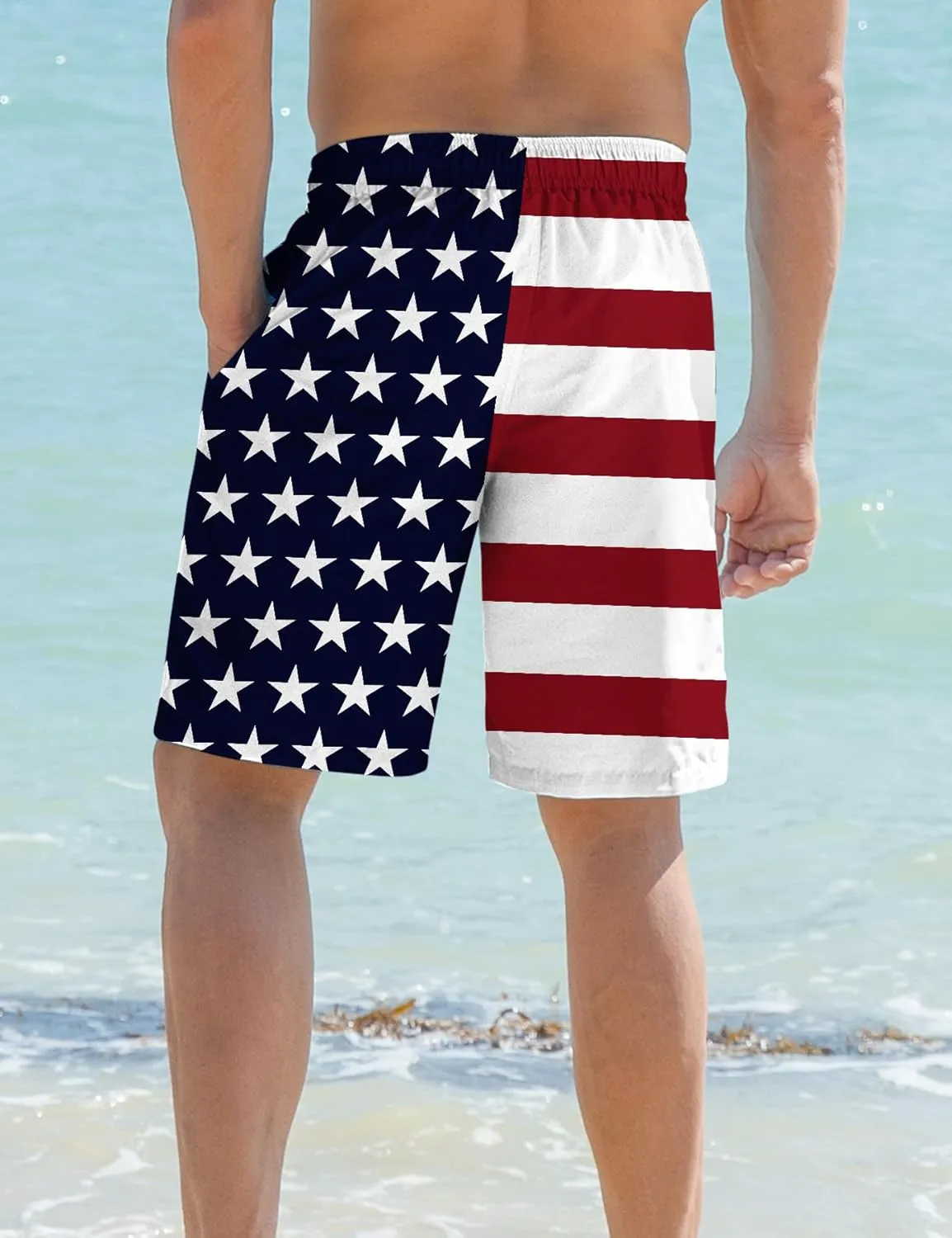 ALISISTER Mens Swim Trunks with Compression Liner Bathing Suit Summer Swimming Shorts