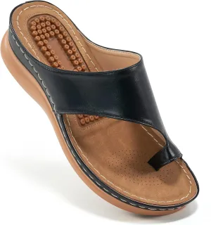 Aomigoct Sandals for Women Wedge Shoes: Comfortable Orthopedic Sandals Womens Dressy Summer Flip Flops Casual Walking Wedges