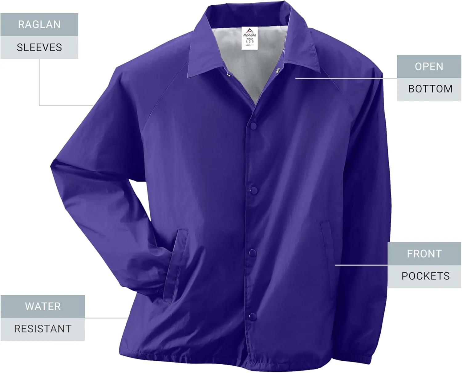 Augusta Sportswear Men's Nylon Coach's Jacket/Lined
