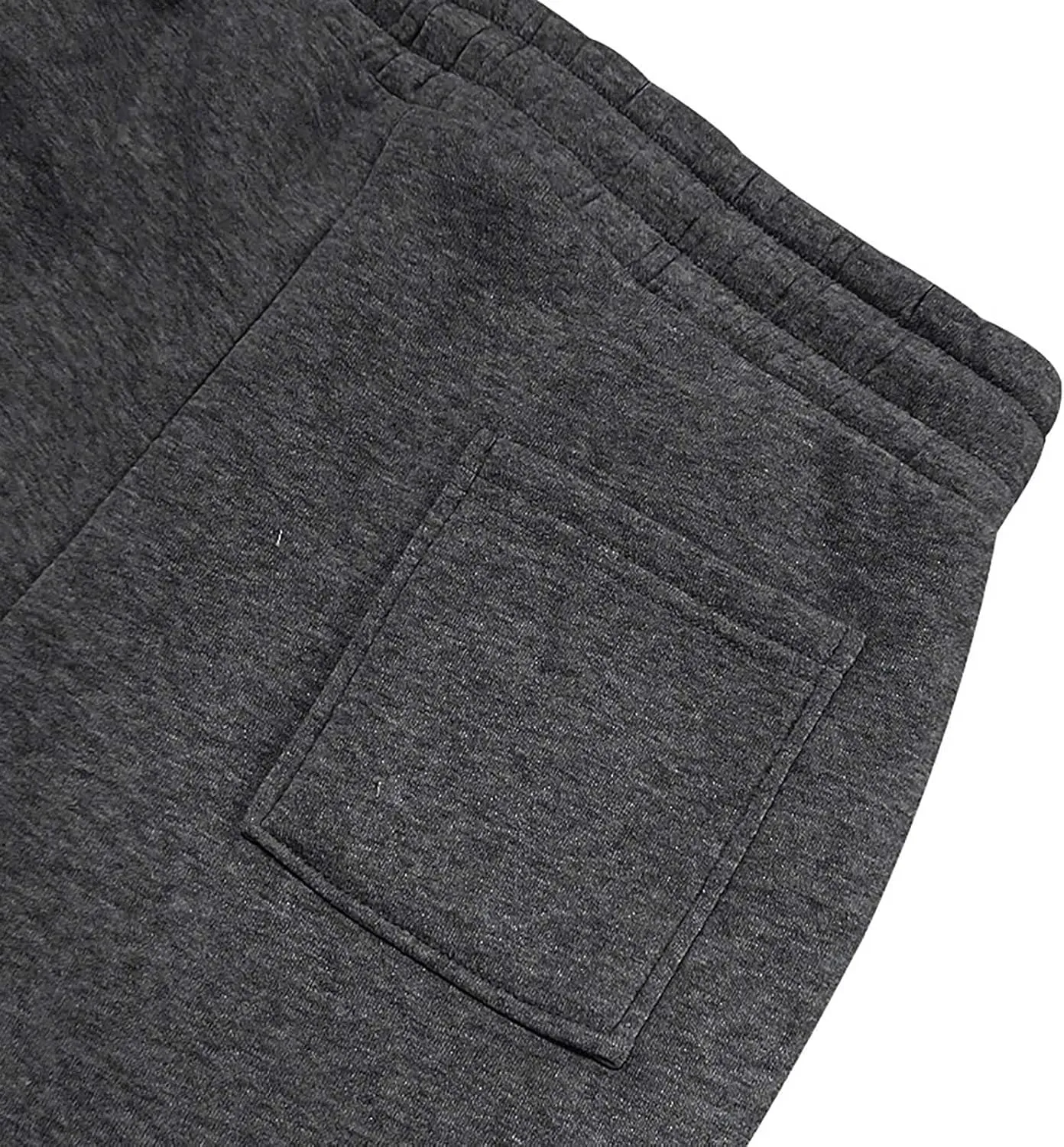 Baggy Cargo Sweatpants for Men Drawstring Waist Fleece Lined Joggers with Pockets Soft Athletic Workout Track Pants