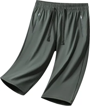 Beeswan Pants for Women Stretchy Active Capri Pants Drawstring Lightweight Quick Drying Hiking Pant with Zip Pockets