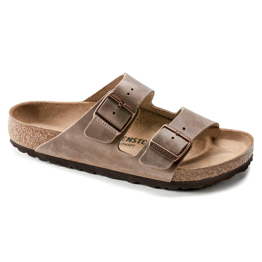 BIRKENSTOCK ARIZONA CLASSIC FOOTBED SANDAL - TOBACCO OILED LEATHER