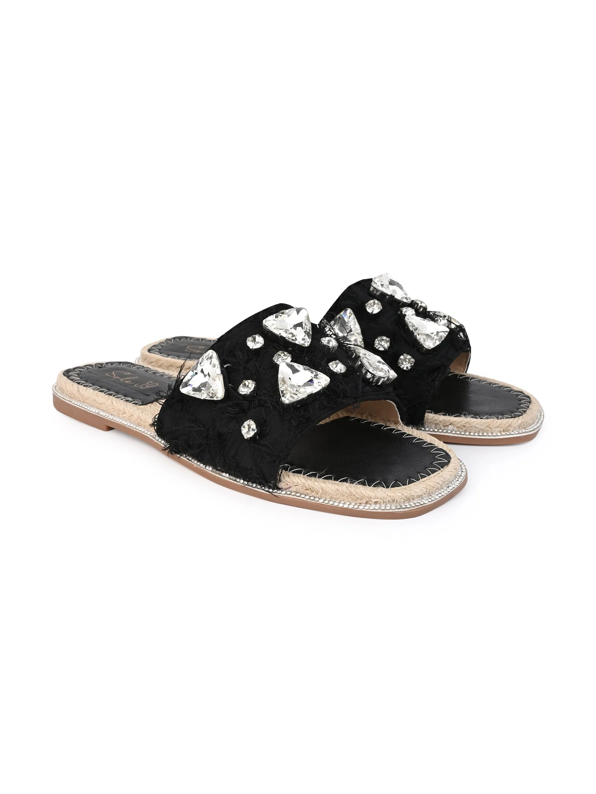 Black Slide espadrilles