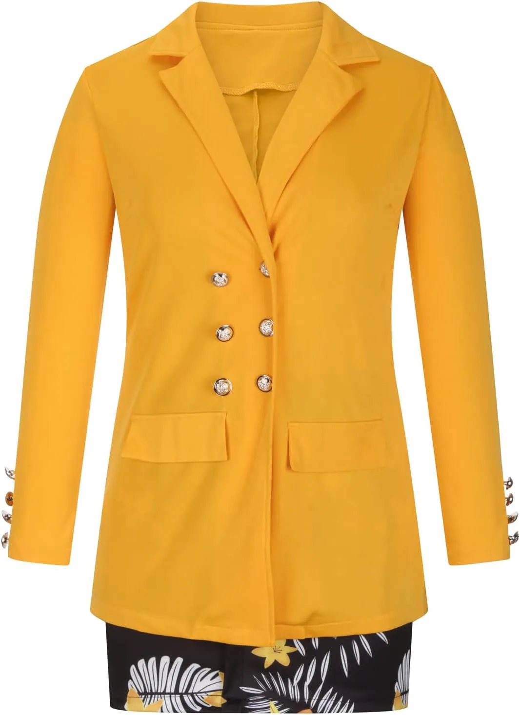 Blazer Sets Women 2 Piece Outfits Fashion Print Jackets Summer Fall Business Casual Coats Short Skirt Suits