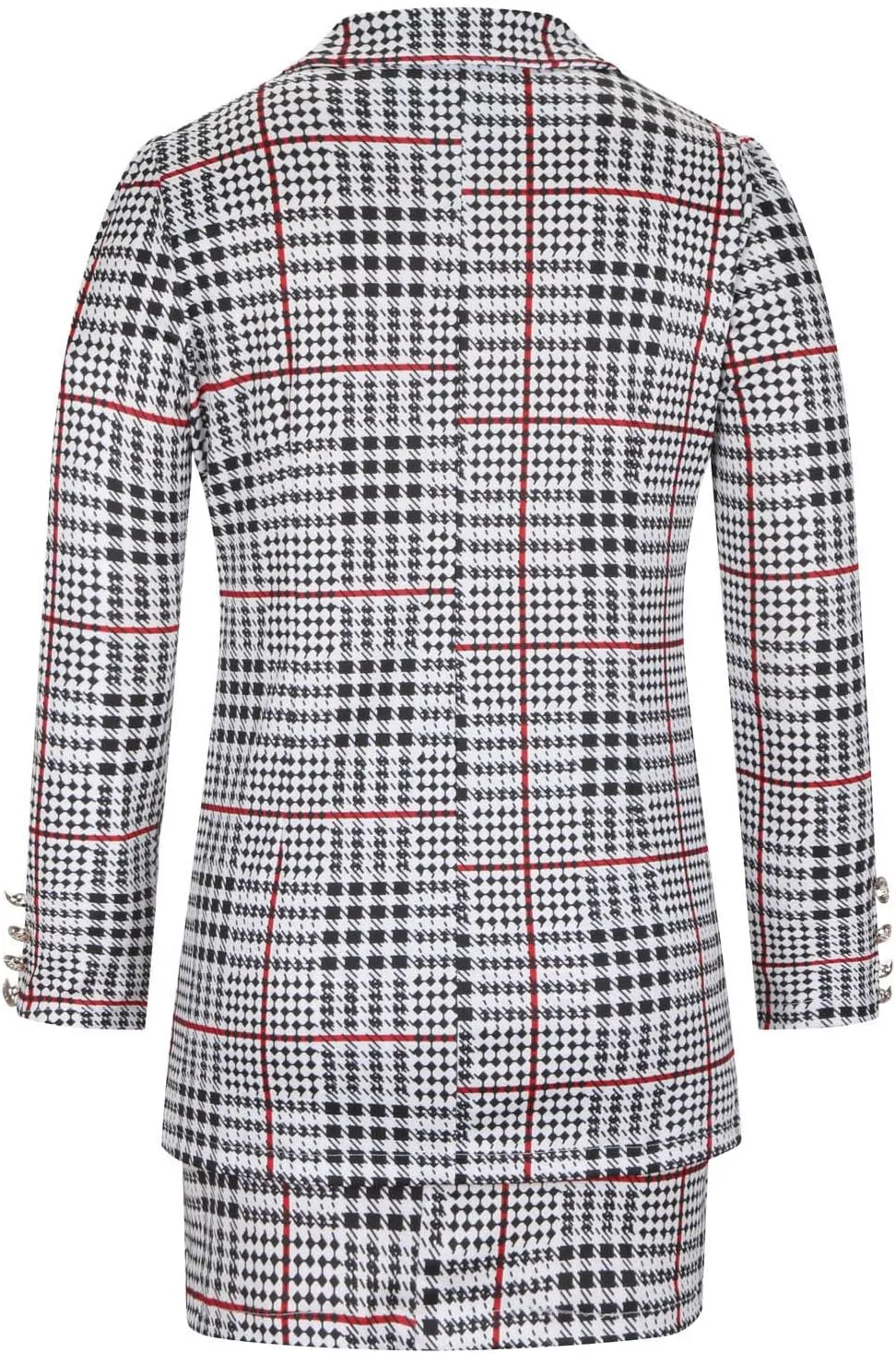 Blazer Sets Women 2 Piece Outfits Fashion Print Jackets Summer Fall Business Casual Coats Short Skirt Suits
