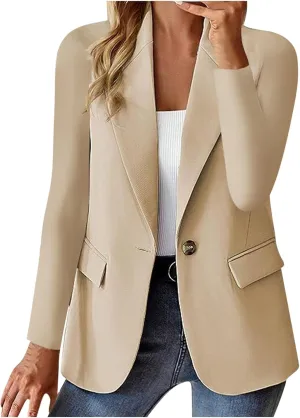 Blazers for Women Business Casual Jackets Long Sleeve Open Front Cardigan Work Suit 2024 Trendy Blazer with Pockets