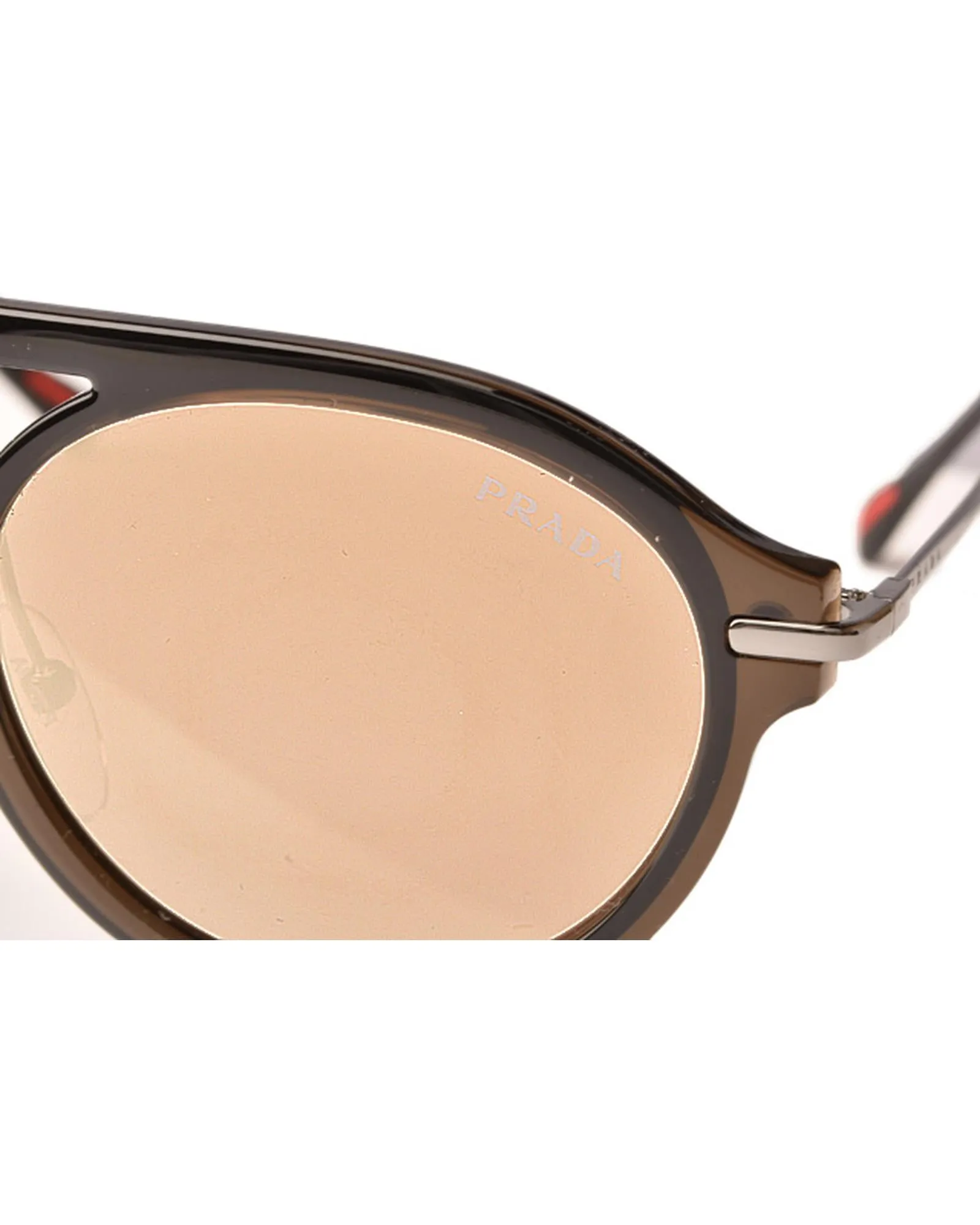 Brown Metal Sunglasses for Men and Women by Prada - Unused