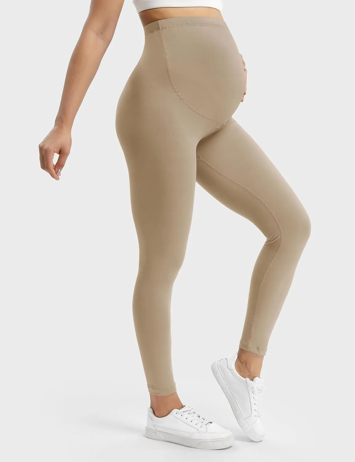 Buttergene Women's Maternity Leggings Over The Belly Maternity Workout Pants Pregnancy Yoga Leggings