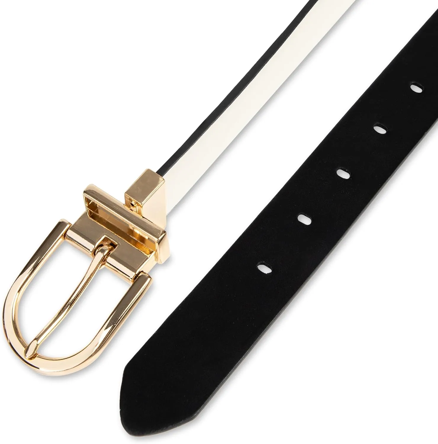 Calvin Klein Women's Two-in-One Reversible Dress Casual Belts for Jeans, Trousers and Dresses