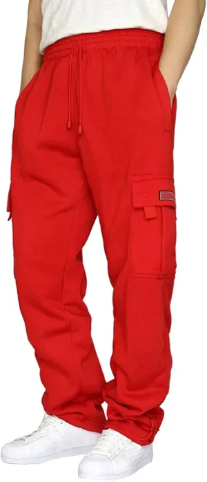 Cargo Sweatpants for Men Baggy Lightweight Athletic Joggers with Pockets Workout Mencomfy Open Bottom Sweat Pants