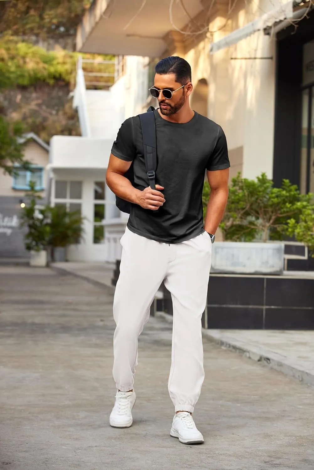 COOFANDY Mens Joggers Pants Regular Fit Casual Pants Lightweight Elastic Waistband Pants with Pockets