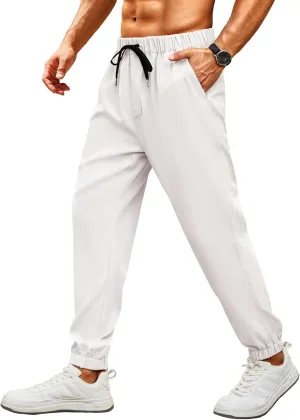 COOFANDY Mens Joggers Pants Regular Fit Casual Pants Lightweight Elastic Waistband Pants with Pockets