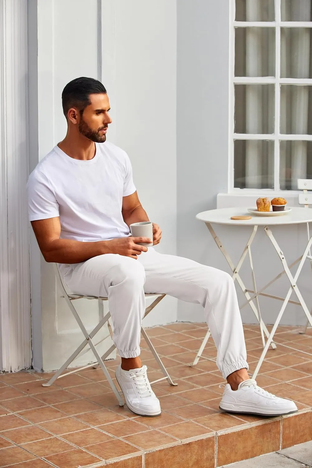 COOFANDY Mens Joggers Pants Regular Fit Casual Pants Lightweight Elastic Waistband Pants with Pockets