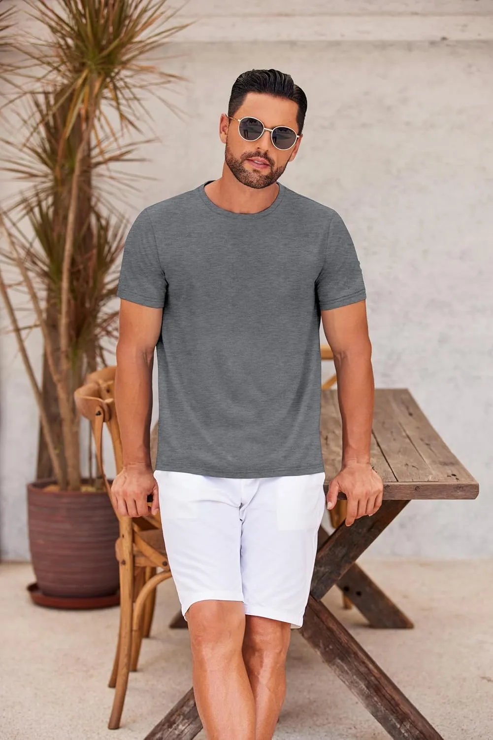 COOFANDY Men's T Shirt Short Sleeve Crew Neck T-Shirt Casual Summer Tshirt Classic Basic Tee Shirt