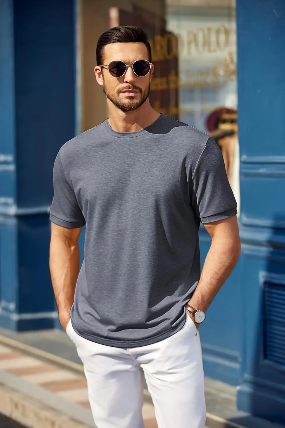 COOFANDY Men's T Shirt Short Sleeve Crew Neck T-Shirt Casual Summer Tshirt Classic Basic Tee Shirt