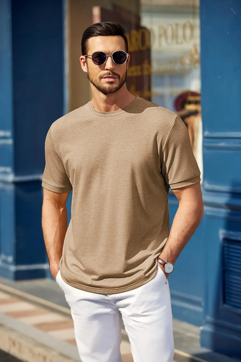 COOFANDY Men's T Shirt Short Sleeve Crew Neck T-Shirt Casual Summer Tshirt Classic Basic Tee Shirt