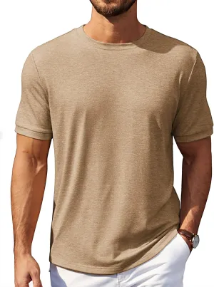 COOFANDY Men's T Shirt Short Sleeve Crew Neck T-Shirt Casual Summer Tshirt Classic Basic Tee Shirt