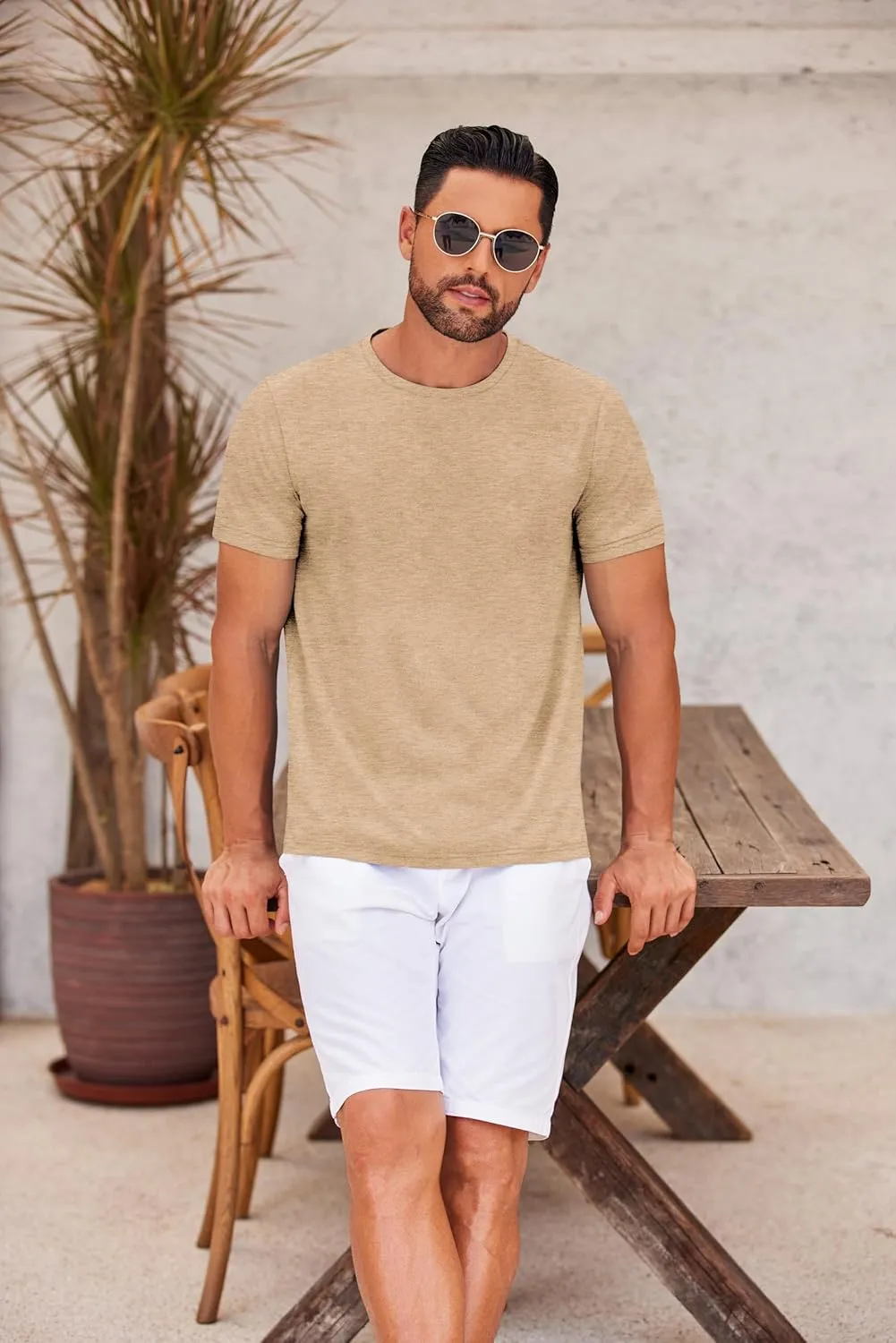 COOFANDY Men's T Shirt Short Sleeve Crew Neck T-Shirt Casual Summer Tshirt Classic Basic Tee Shirt