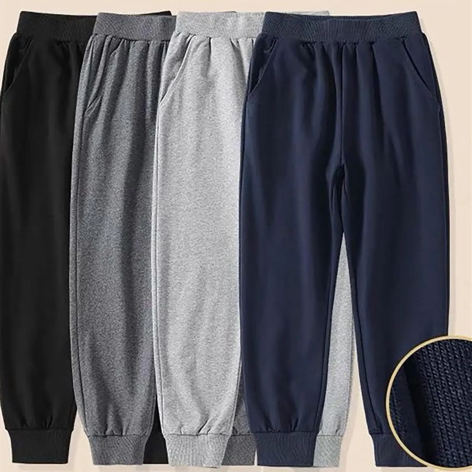 Cotton Sweatpants for Boys Girls Pull On ounge Pants Drawstring Joggers Teen Kids Toddler Elastic Waist Jogger Pants