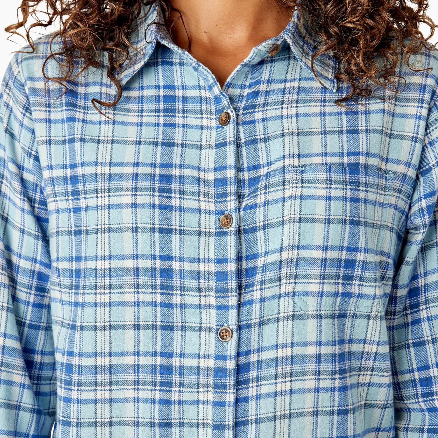 Dickies womens Plaid Flannel Long Sleeve Shirt