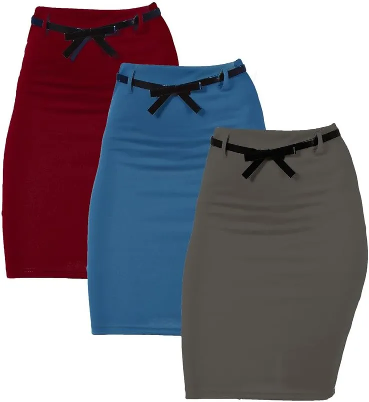 Dinamit Jeans 3 Pack Junior High Waist Pencil Skirt
