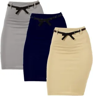 Dinamit Jeans 3 Pack Junior High Waist Pencil Skirt