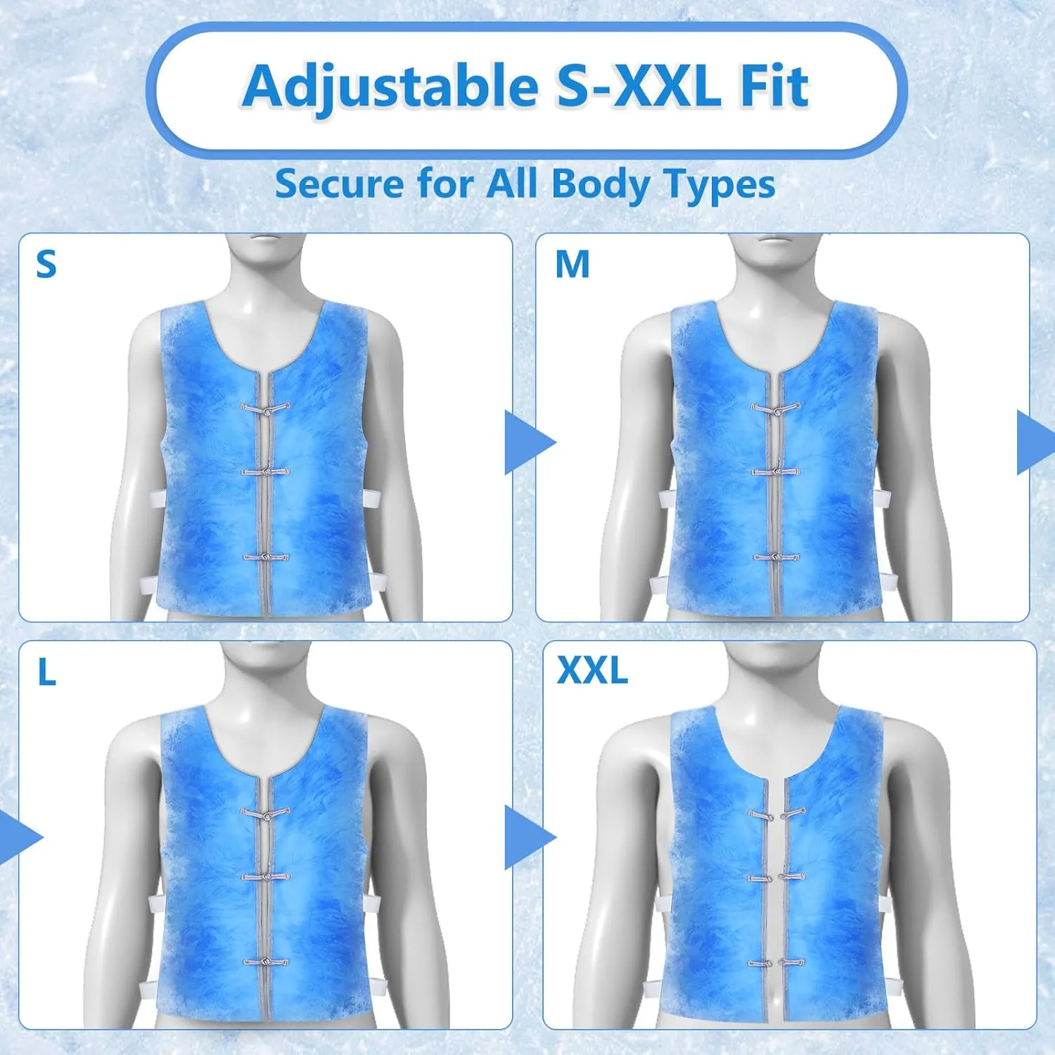 Evaporative Cooling Vest for Men & Women, Water-Activated Cooling Vest for Hot Weather | No Ice Needed Body Cooling Product