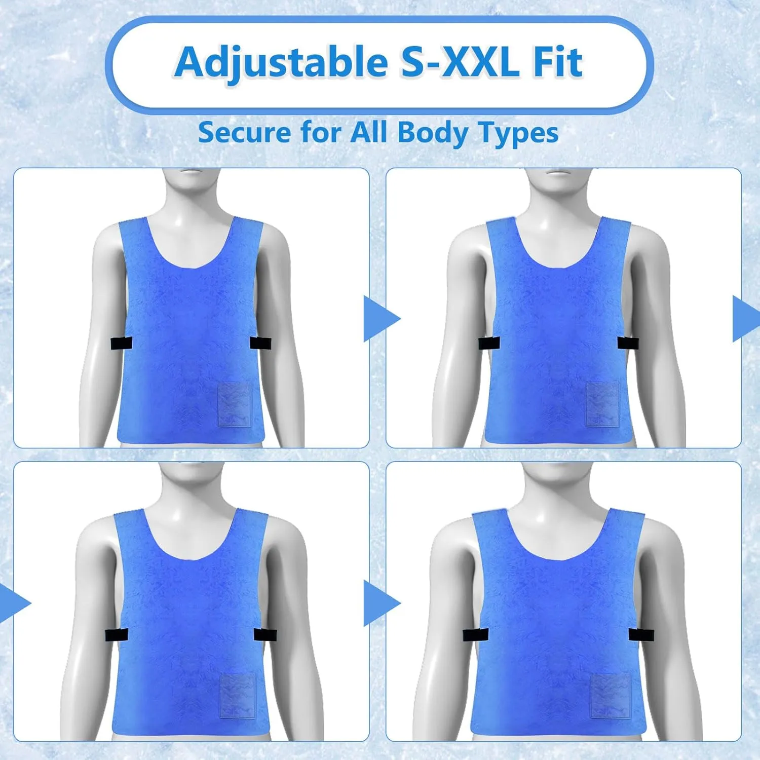 Evaporative Cooling Vest for Men & Women, Water-Activated Cooling Vest for Hot Weather | No Ice Needed Body Cooling Product