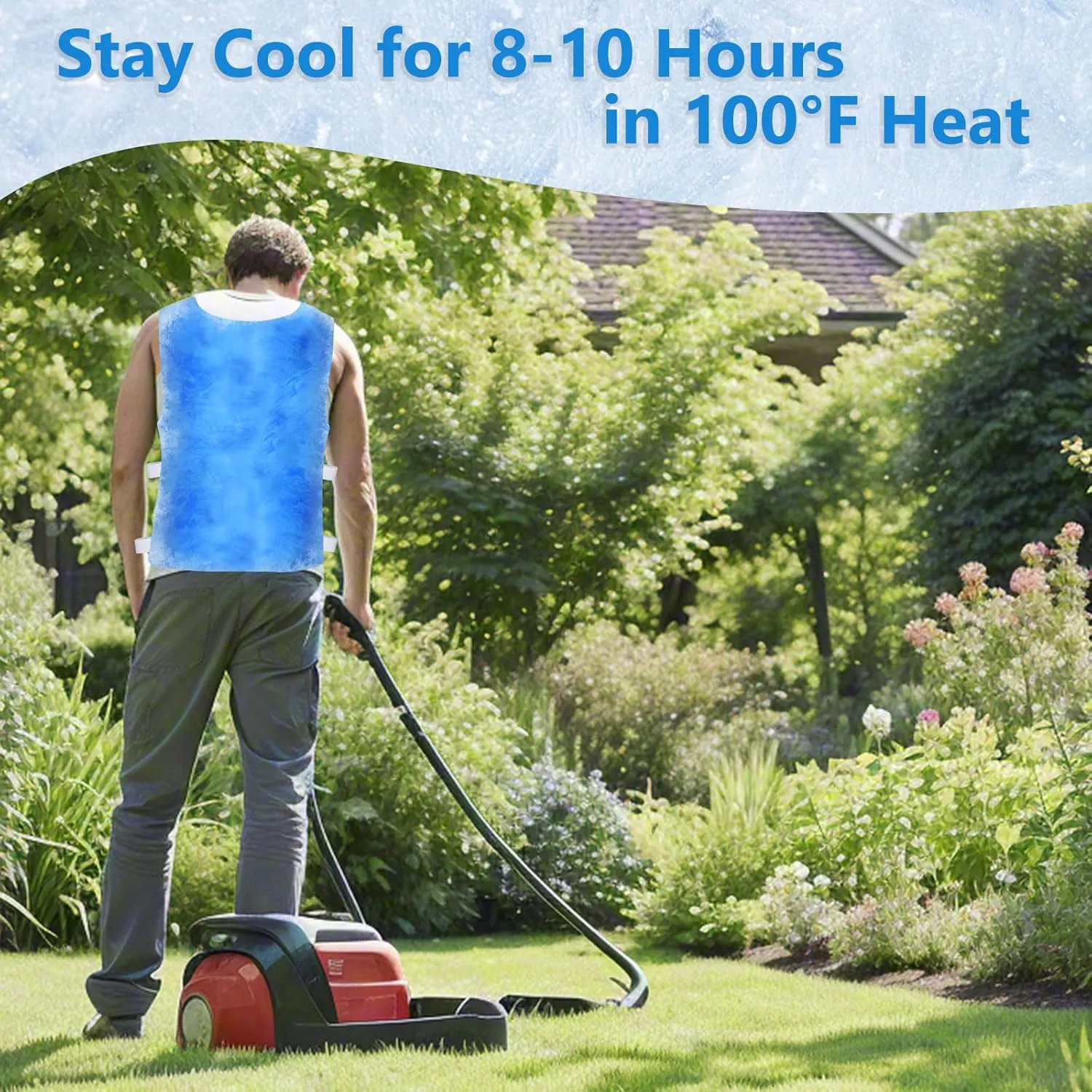 Evaporative Cooling Vest for Men & Women, Water-Activated Cooling Vest for Hot Weather | No Ice Needed Body Cooling Product