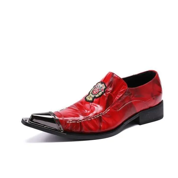 FloralLux Exotic Pointed Toe Dress Loafers
