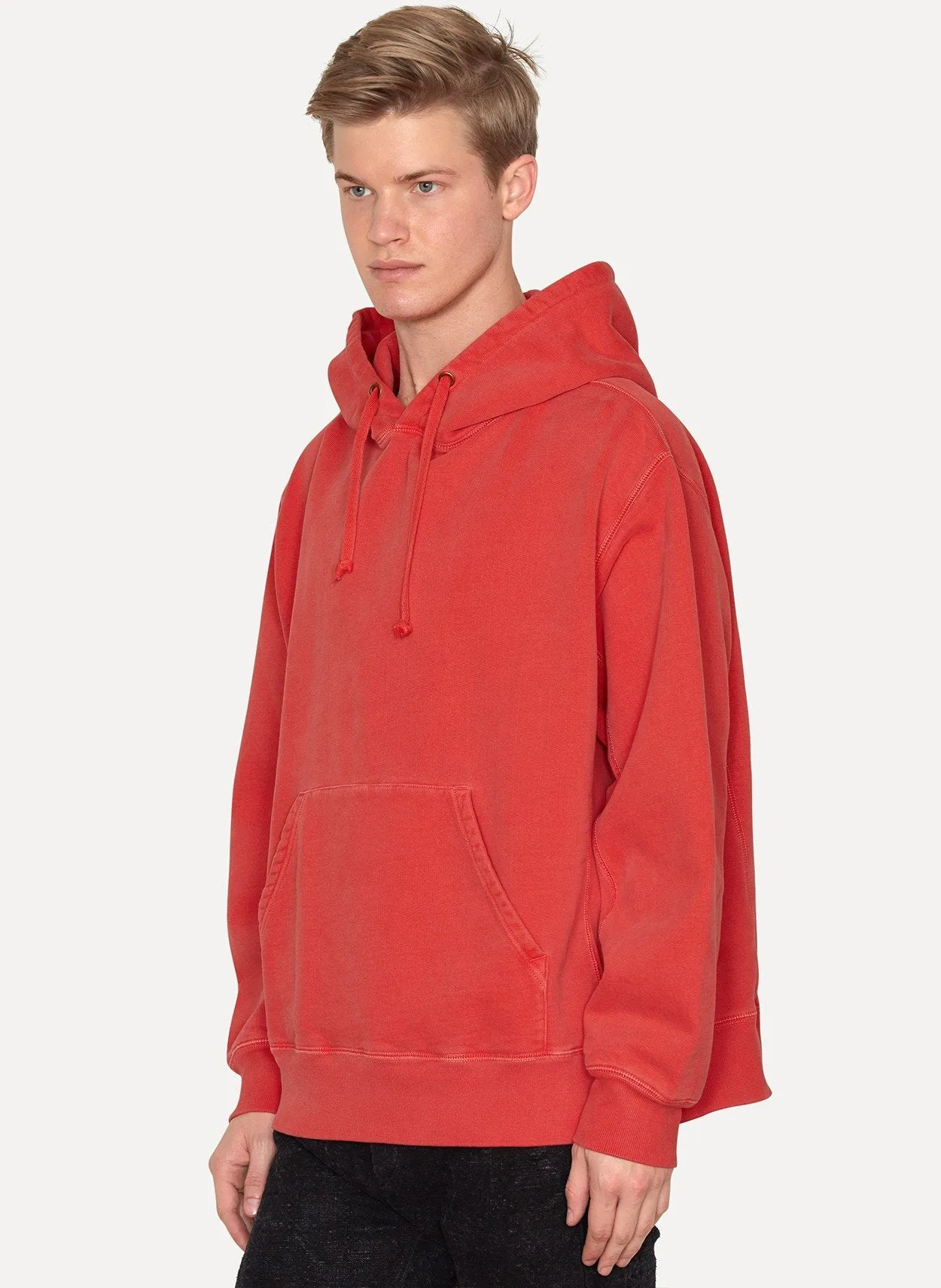 Fluoro Red Relaxed Fit Hoodie
