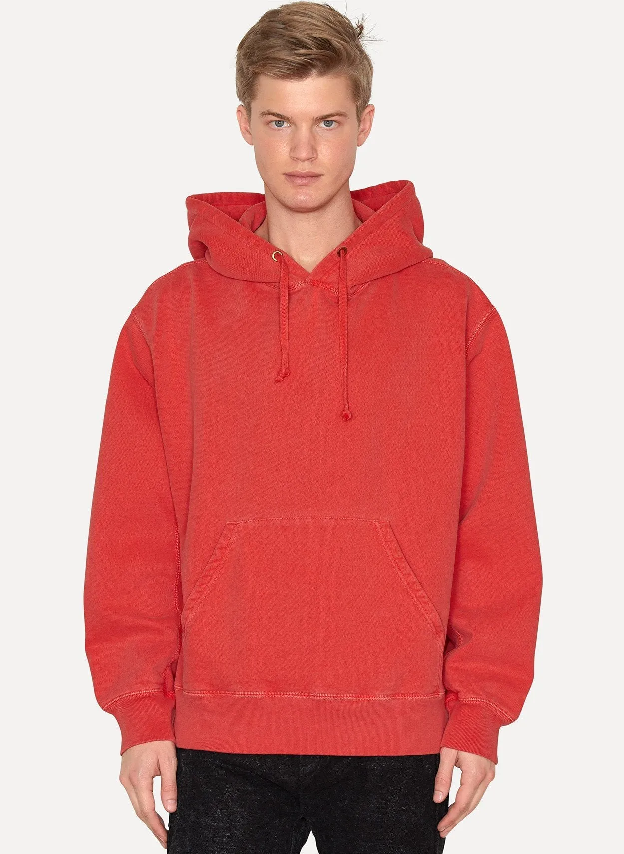 Fluoro Red Relaxed Fit Hoodie