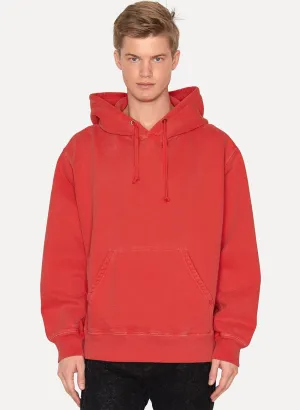 Fluoro Red Relaxed Fit Hoodie
