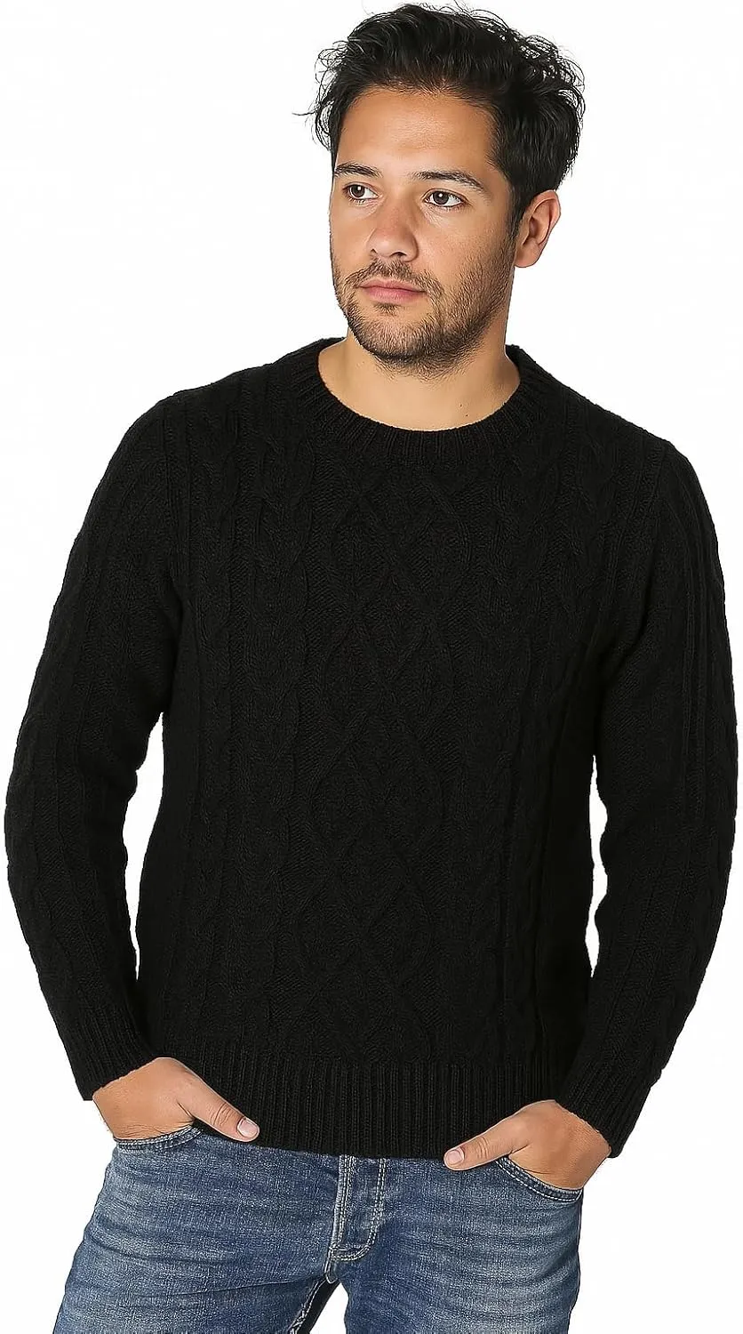 Gamboa - Alpaca Sweater for Men Warm and Soft Alpaca Sweater Hand Knitted White Sweater