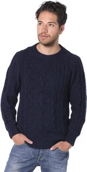 Gamboa - Alpaca Sweater for Men Warm and Soft Alpaca Sweater Hand Knitted White Sweater