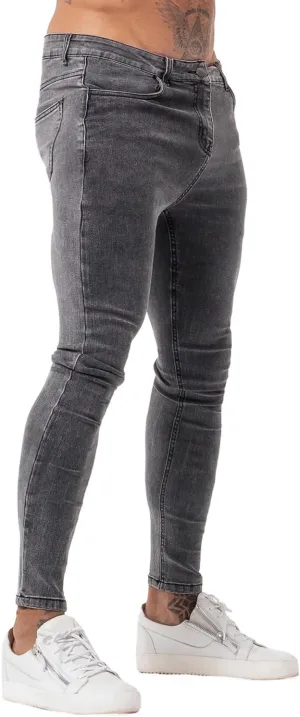 GINGTTO Men's Skinny Jeans Stretch Ripped Tapered Leg