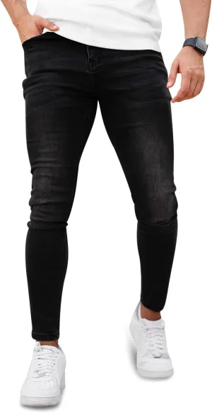 GINGTTO Men's Skinny Jeans Stretch Ripped Tapered Leg
