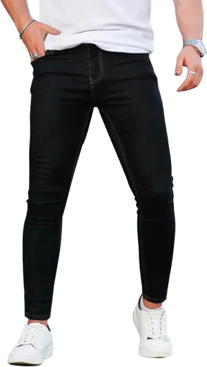 GINGTTO Men's Skinny Jeans Stretch Ripped Tapered Leg