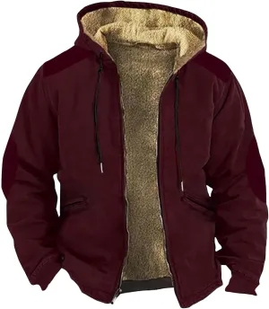 GOFULY Mens Jackets Casual Stylish Sherpa With Hood 2024 Winter Coats Fuzzy Zipper Hoodie Big And Tall Packable Fall Clothes