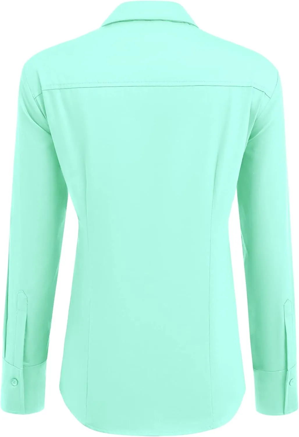 HOTOUCH Womens Cotton Basic Button Down Shirt Slim Fit Dress Shirts