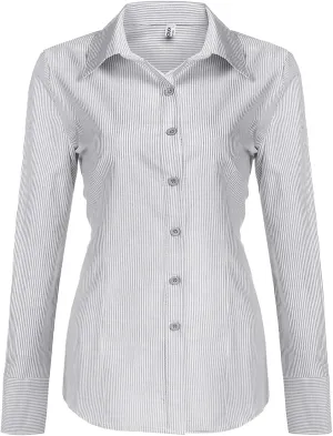 HOTOUCH Womens Cotton Basic Button Down Shirt Slim Fit Dress Shirts