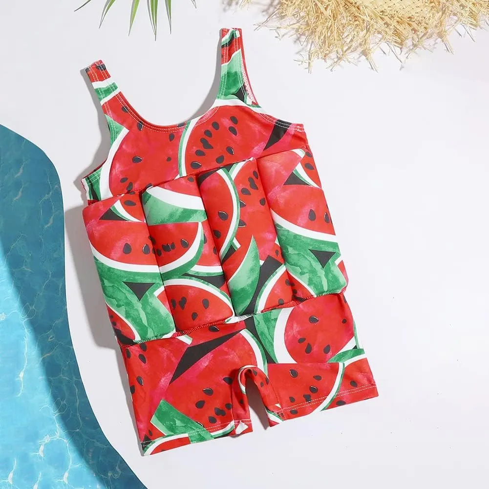 IWEMEK Boys Girls Floatation Swimsuit with Adjustable Buoyancy Baby One Piece Swimwear Float Suit Swim Vest Bathing Suit