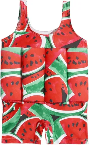 IWEMEK Boys Girls Floatation Swimsuit with Adjustable Buoyancy Baby One Piece Swimwear Float Suit Swim Vest Bathing Suit