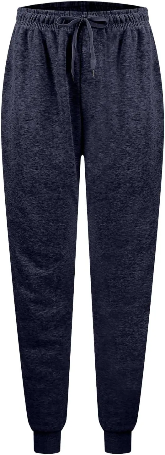 Joggers for Women Casual Fleece Baggy Sweatpants Jogger Pants with Pockets Drawstring Cinch Bottom Sweatpants