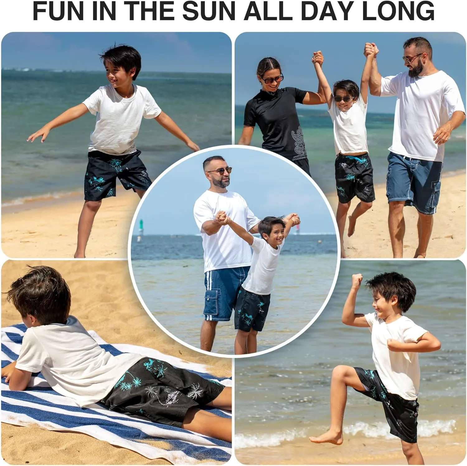 Kanu Surf Boys' Specter Quick Dry UPF 50  Beach Swim Trunk