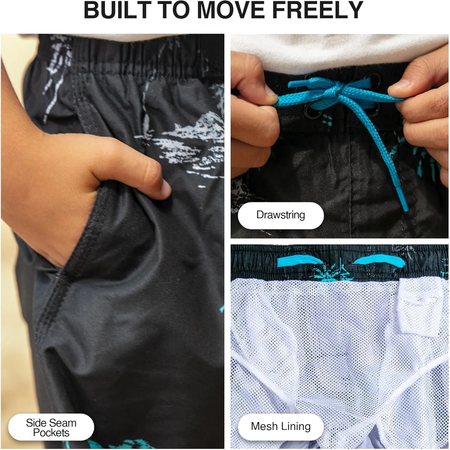 Kanu Surf Boys' Specter Quick Dry UPF 50  Beach Swim Trunk